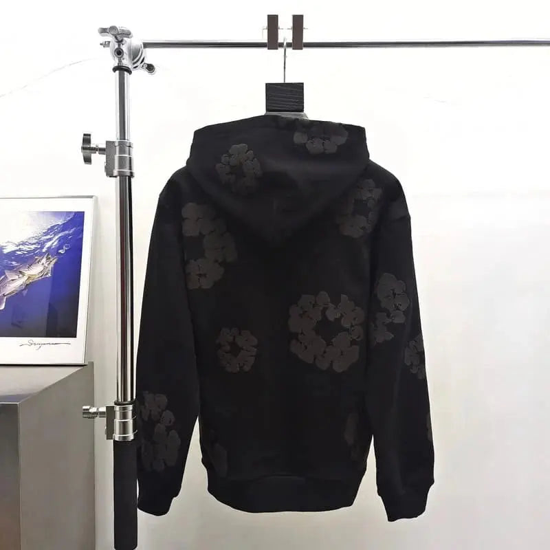 Hoodie Denim Tears Cotton Wreath Black Monochrome My Store