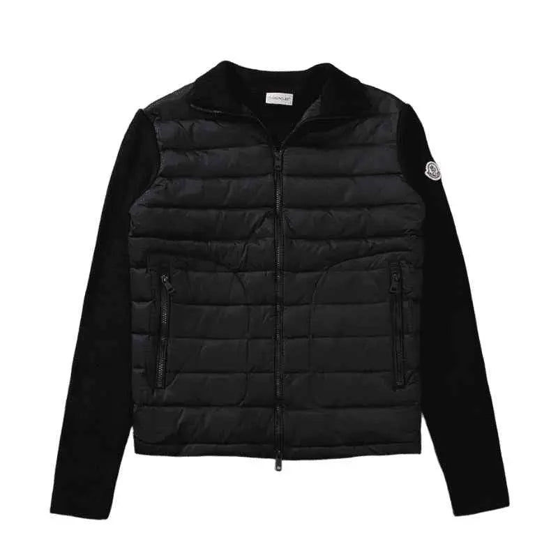 Hoodie Moncler Matelassê knitting Black My Store