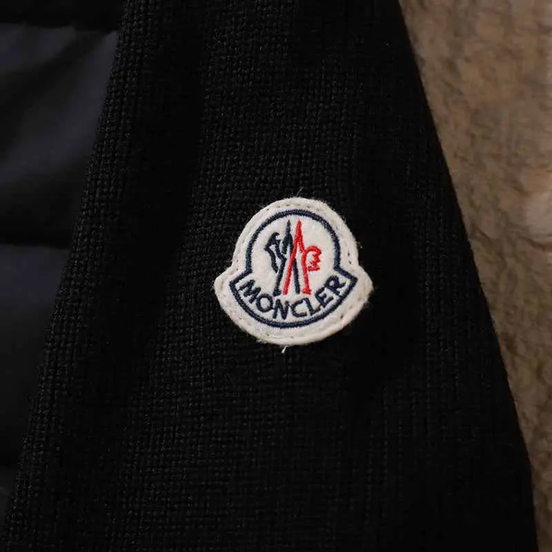 Hoodie Moncler Matelassê knitting Black My Store