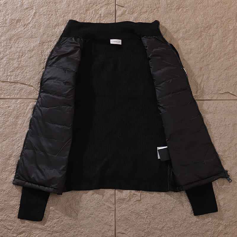 Hoodie Moncler Matelassê knitting Black My Store