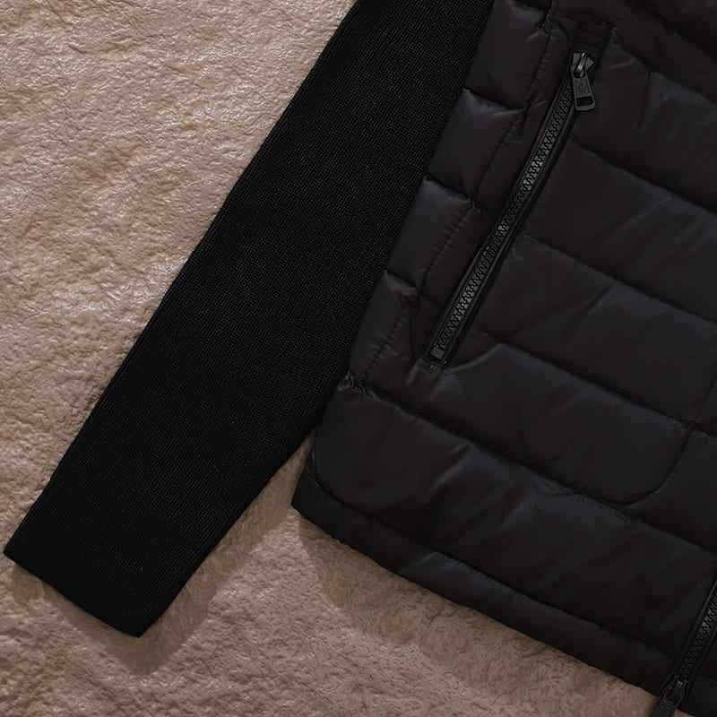 Hoodie Moncler Matelassê knitting Black My Store