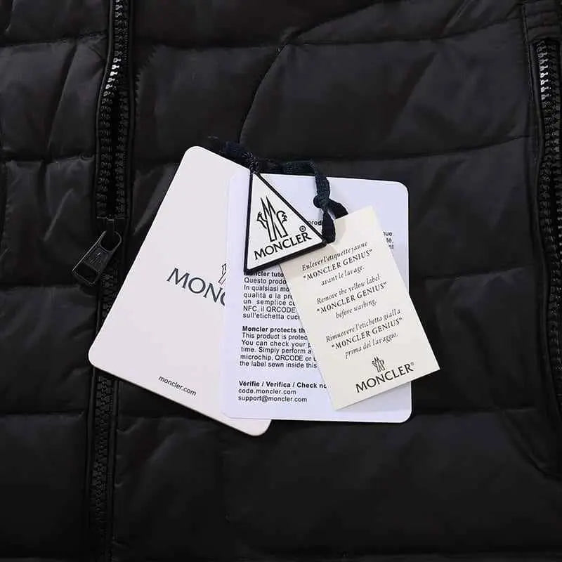 Hoodie Moncler Matelassê knitting Black My Store