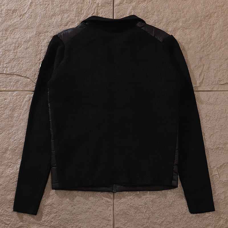Hoodie Moncler Matelassê knitting Black My Store