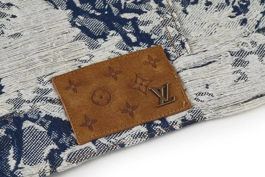 Jacket Louis Vuitton Distressed Floral Denim My Store
