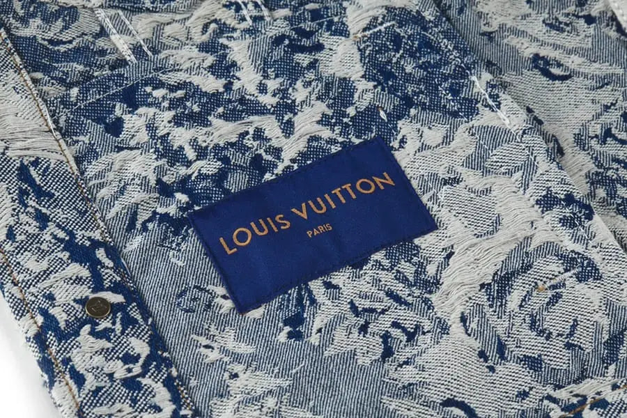 Jacket Louis Vuitton Distressed Floral Denim My Store