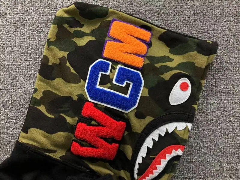 Hoodie Bape Shark Zip Black My Store