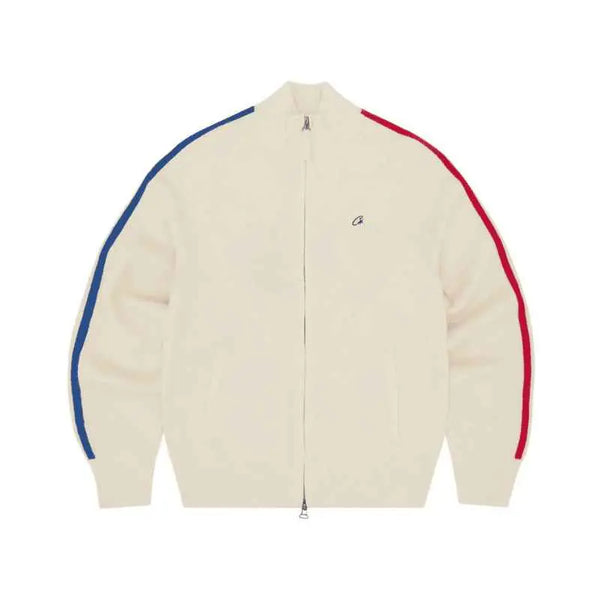 Corteiz Jacket Knit Zip Up Fleece Cream