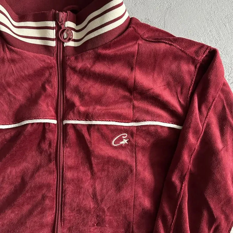 Jacket Corteiz Velvet Red My Store