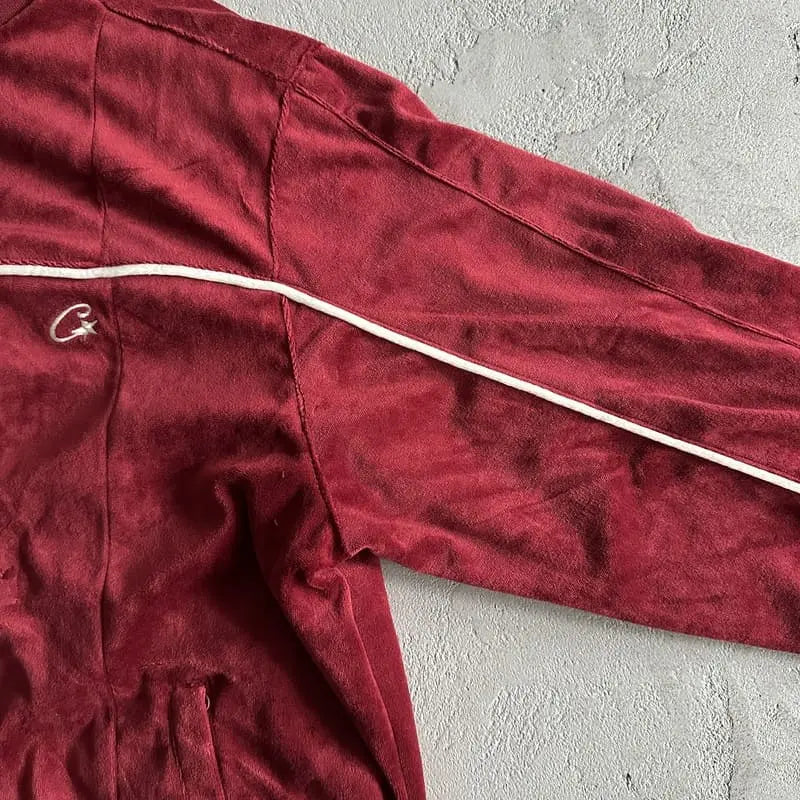 Jacket Corteiz Velvet Red My Store