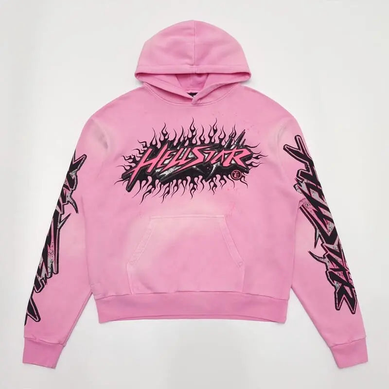 Hoodie Hellstar Brainwashed Without Brain Pink My Store