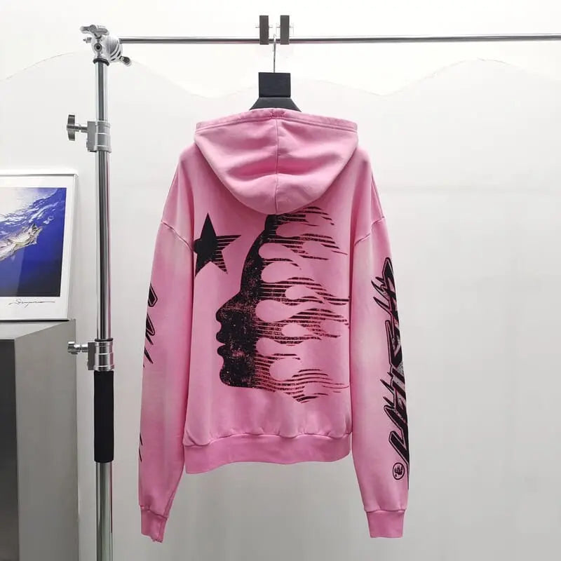 Hoodie Hellstar Brainwashed Without Brain Pink My Store