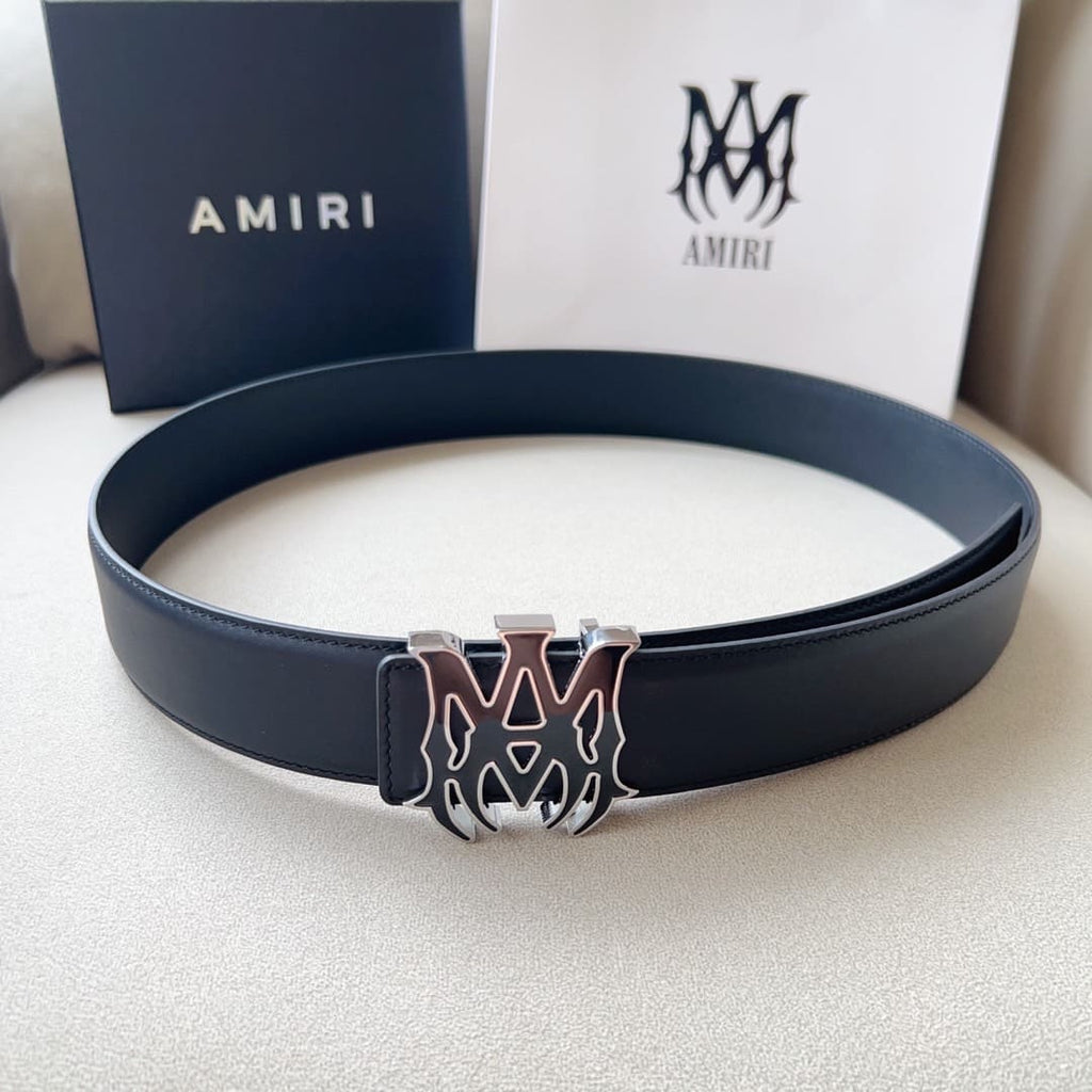 Belt Amiri Black Logo