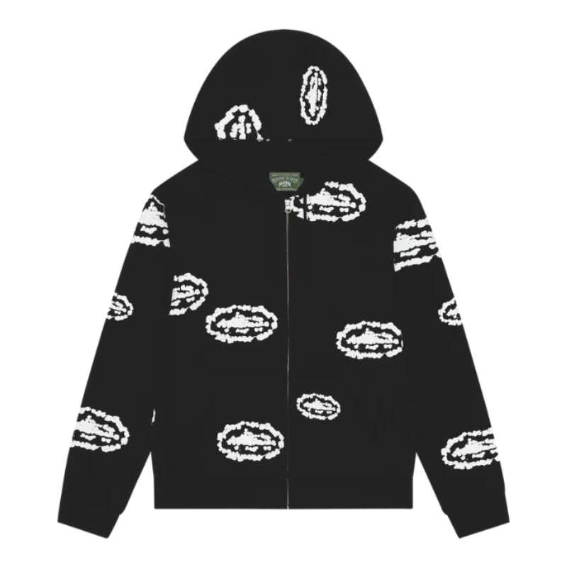 Hoodie Denim Tears x Corteiz Zip Black