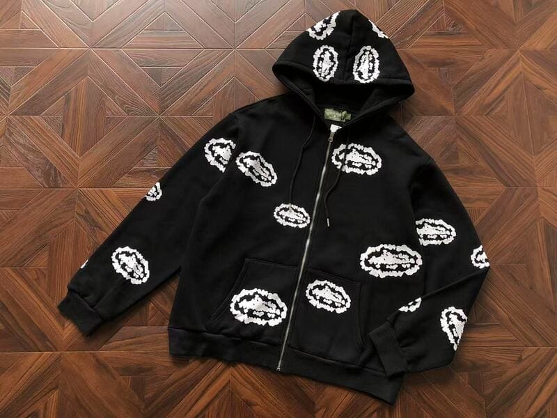 Hoodie Denim Tears x Corteiz Zip Black