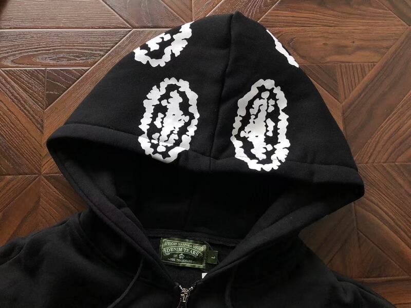 Hoodie Denim Tears x Corteiz Zip Black