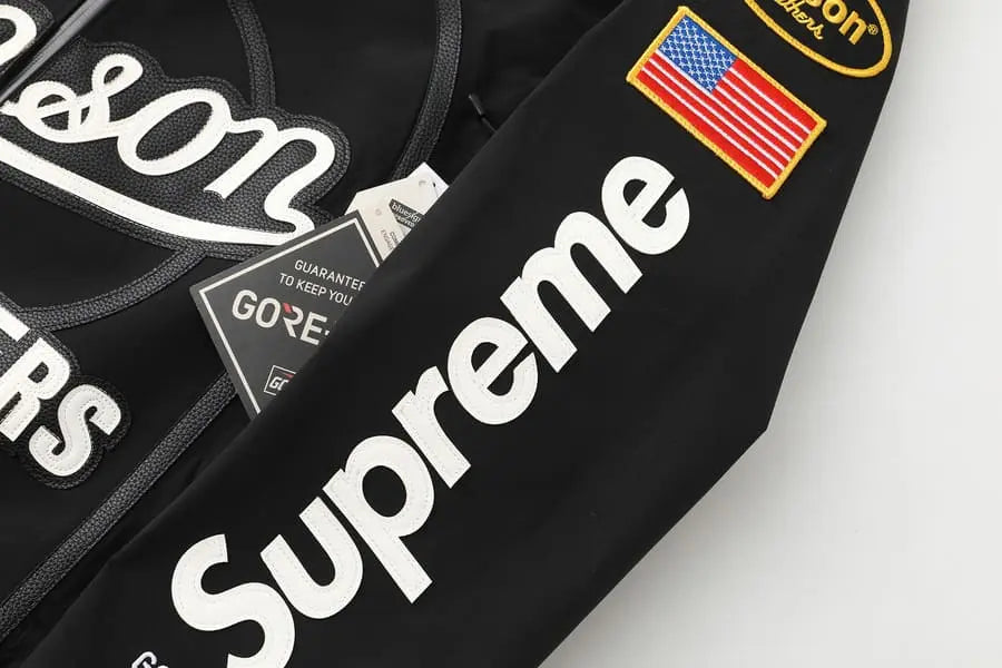 Jaqueta Supreme x Vanson GORE-TEX Shell Black -   The Plug 