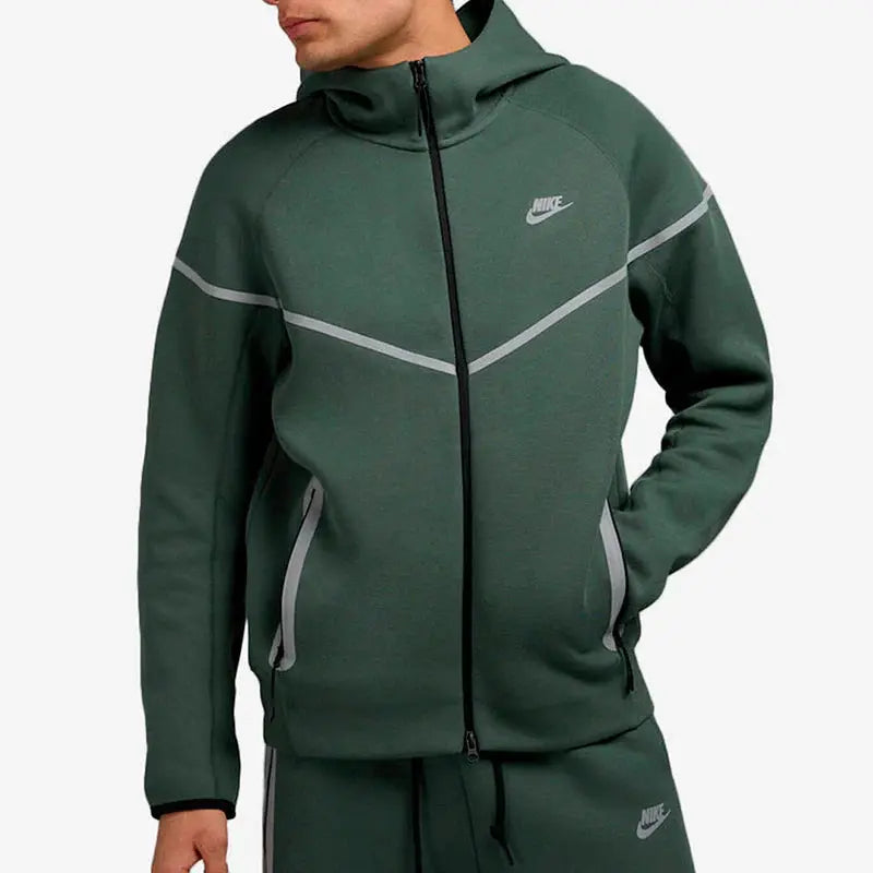 Nike Tech Fleece Green (reflective) -   The Plug 