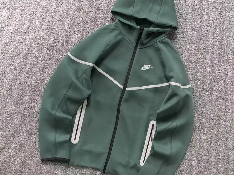 Nike Tech Fleece Green (reflective) -   The Plug 