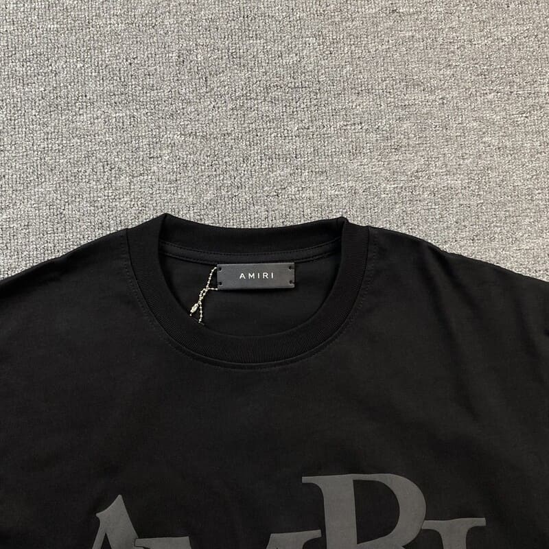 T shirt Amiri Staggered Black logo