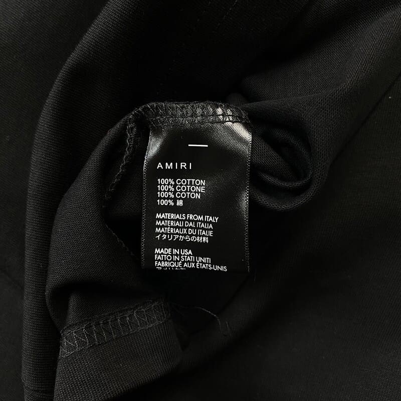 T shirt Amiri Staggered Black logo