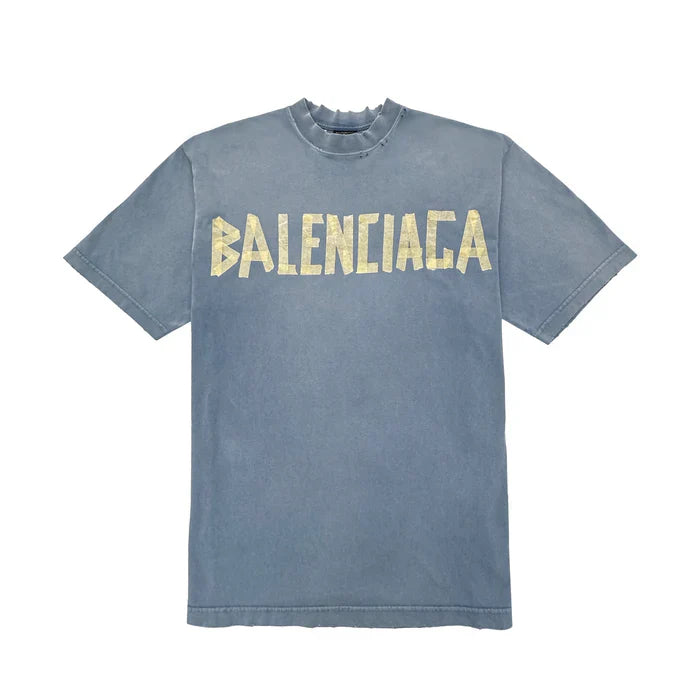 Balenciaga Tape Type Blue T Shirt My Store