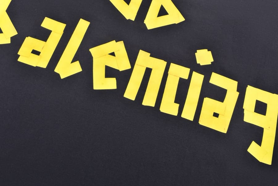 Balenciaga Tape Type Black T Shirt My Store