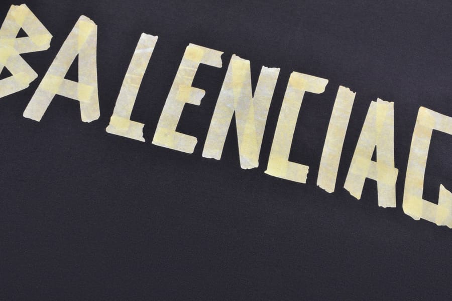 Balenciaga Tape Type Black T Shirt My Store