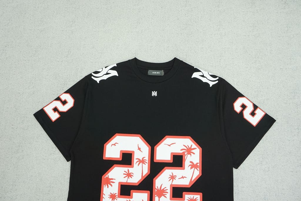 Amiri 22 Football T Shirt My Store