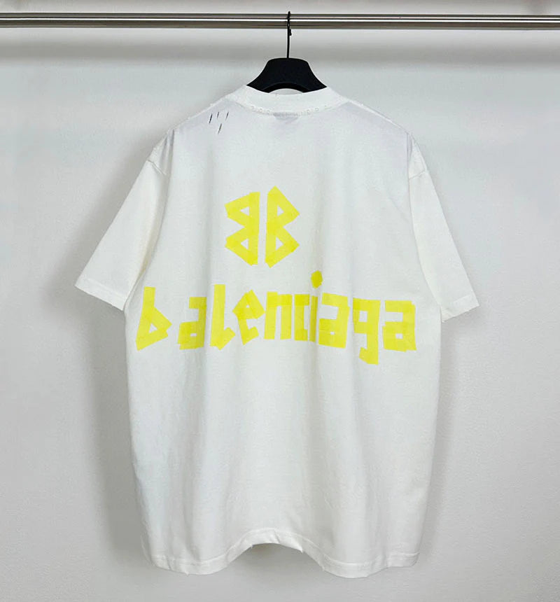Balenciaga Tape Type White T Shirt My Store