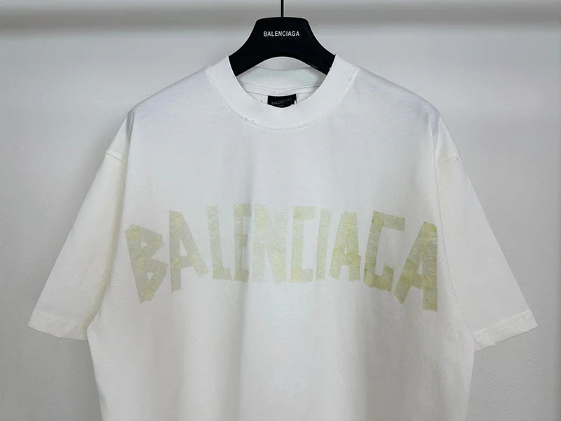 Balenciaga Tape Type White T Shirt My Store