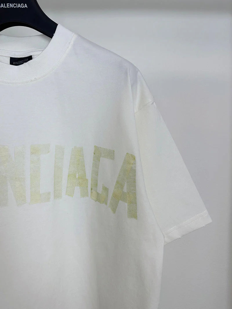 Balenciaga Tape Type White T Shirt My Store