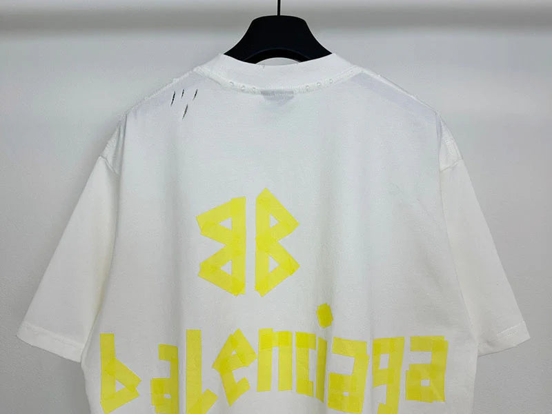 Balenciaga Tape Type White T Shirt My Store