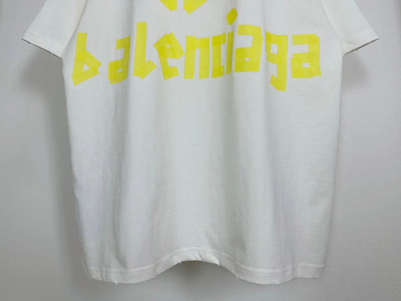 Balenciaga Tape Type White T Shirt My Store