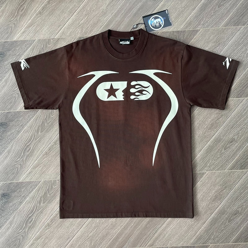 Hellstar Warm Up Brown T Shirt My Store