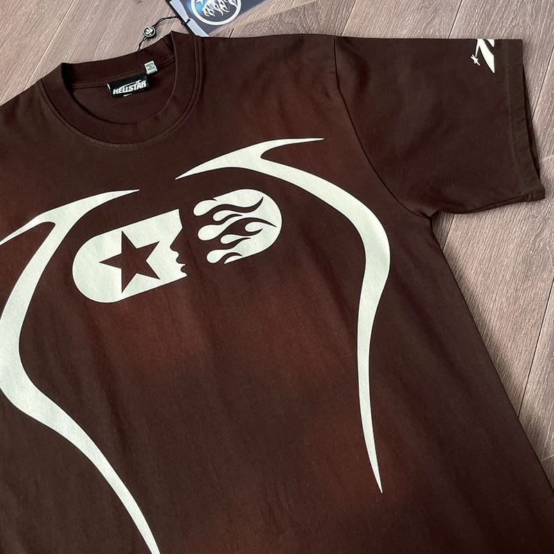 Hellstar Warm Up Brown T Shirt My Store
