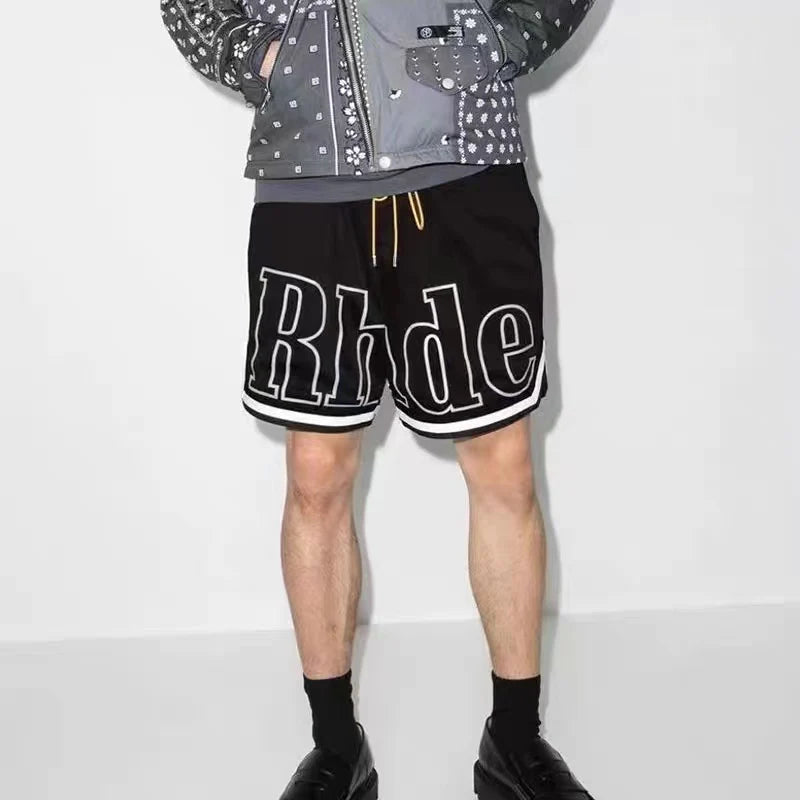 Rhude Court Logo Shorts My Store