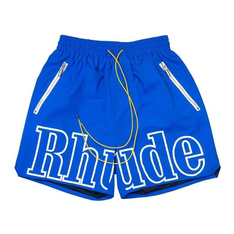 Rhude RH Logo Shorts Blue My Store