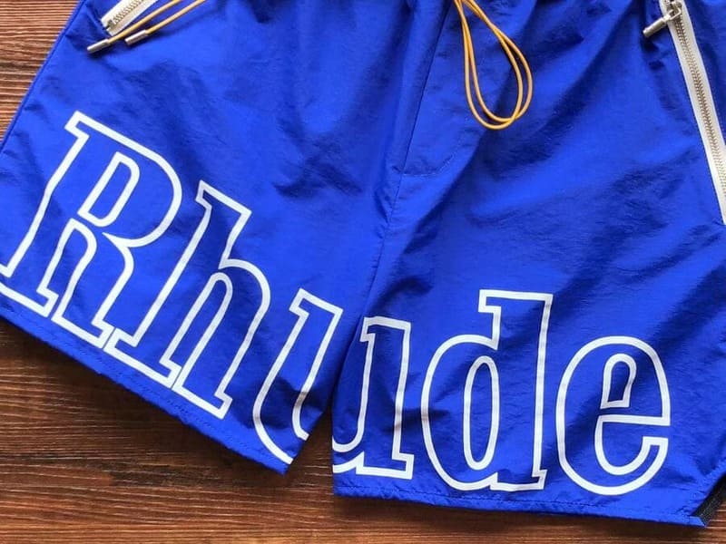 Rhude RH Logo Shorts Blue My Store