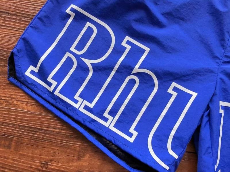 Rhude RH Logo Shorts Blue My Store