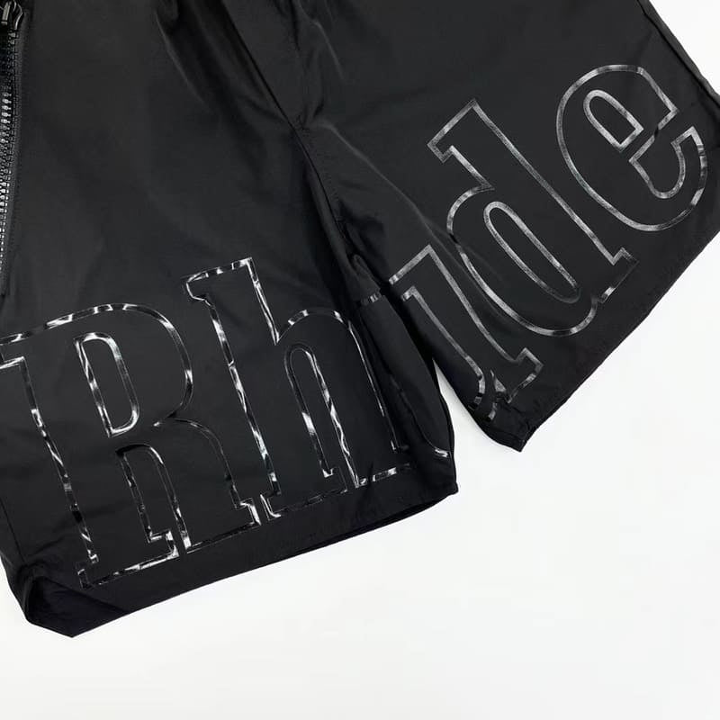 Rhude RH Logo Shorts All Black My Store